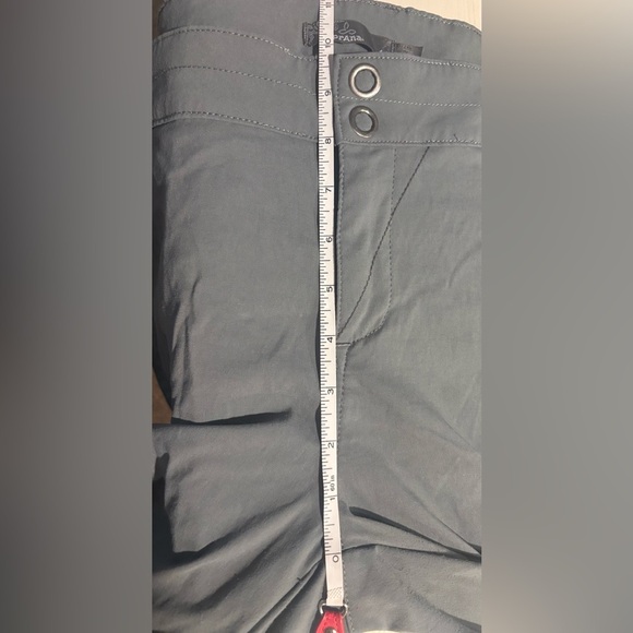 Prana Vintage Mid Rise Bermuda Hike Shorts, Gray, Size 14 - Picture 7 of 8